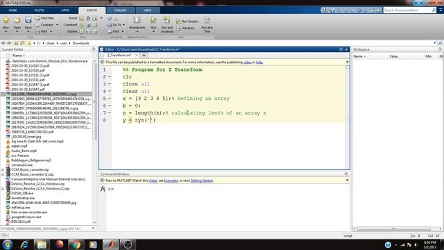 Matlab code for z- transform of discrete signal смотреть онлайн