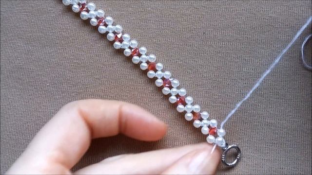 Easy bracelet patern. Beginners tutorial смотреть онлайн