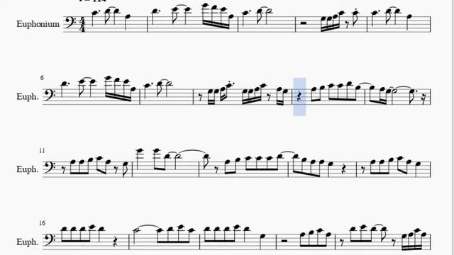 Euphonium Sheet Music: How to play Never Gonna Give You Up (Rick Roll) by Rick Astley смотреть онлайн
