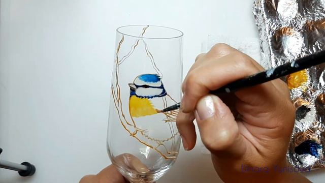 Фужеры "Синички" . (Анонс МК "Синички") смотреть онлайн