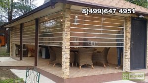 Прозрачные рольставни для беседок и веранд из монолитного поликарбоната от Рич Рол