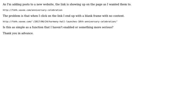 Wordpress: Post is blank when I click on the link смотреть онлайн