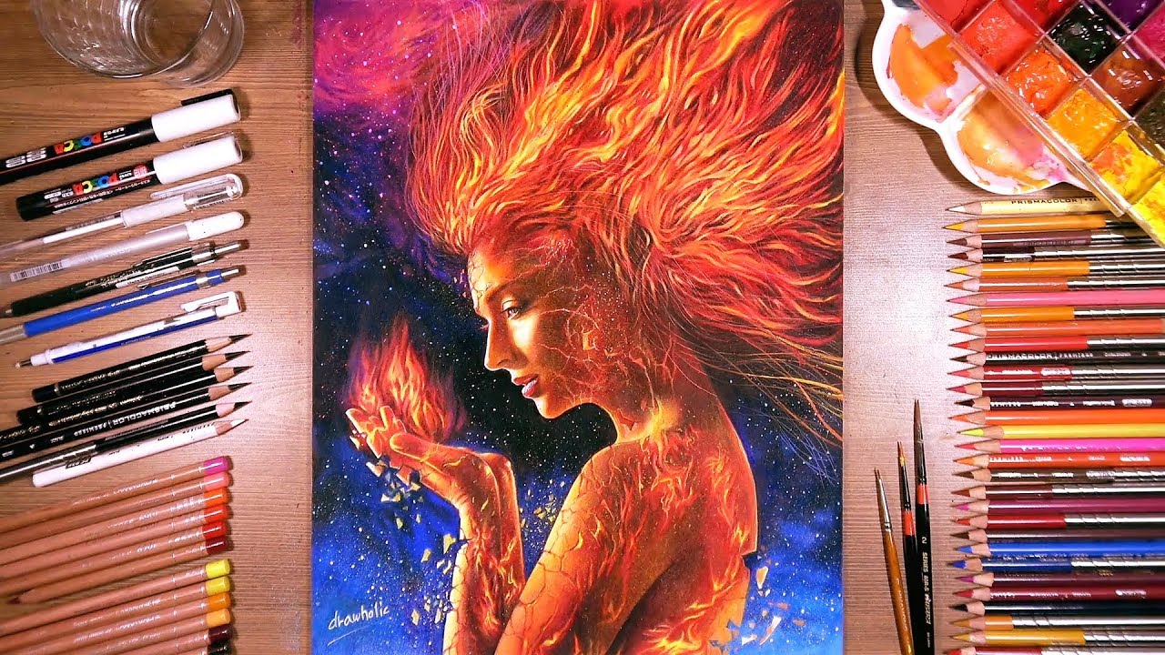 Drawing Jean Grey (X-Men Dark Phoenix)   Drawholic