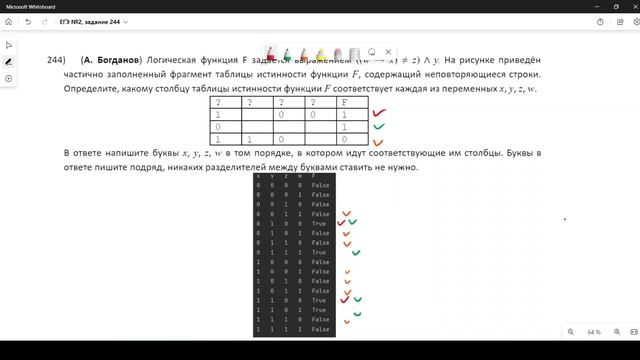 Решение ЕГЭ №2 по информатике | Сборник К. Ю. Полякова №244 смотреть онлайн