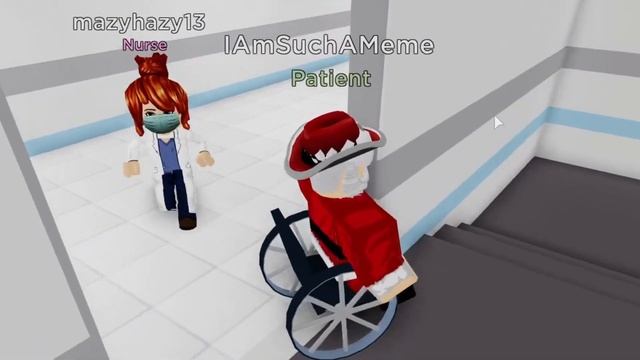 santa breaks all of his bones and tries to get back to his sled on a wheelchair (roblox) смотреть онлайн