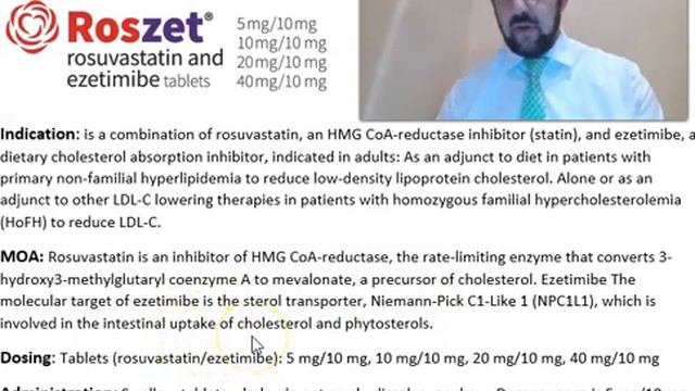 Roszet (ezetimibe and rosuvastatin)- Hyperlipidemia смотреть онлайн