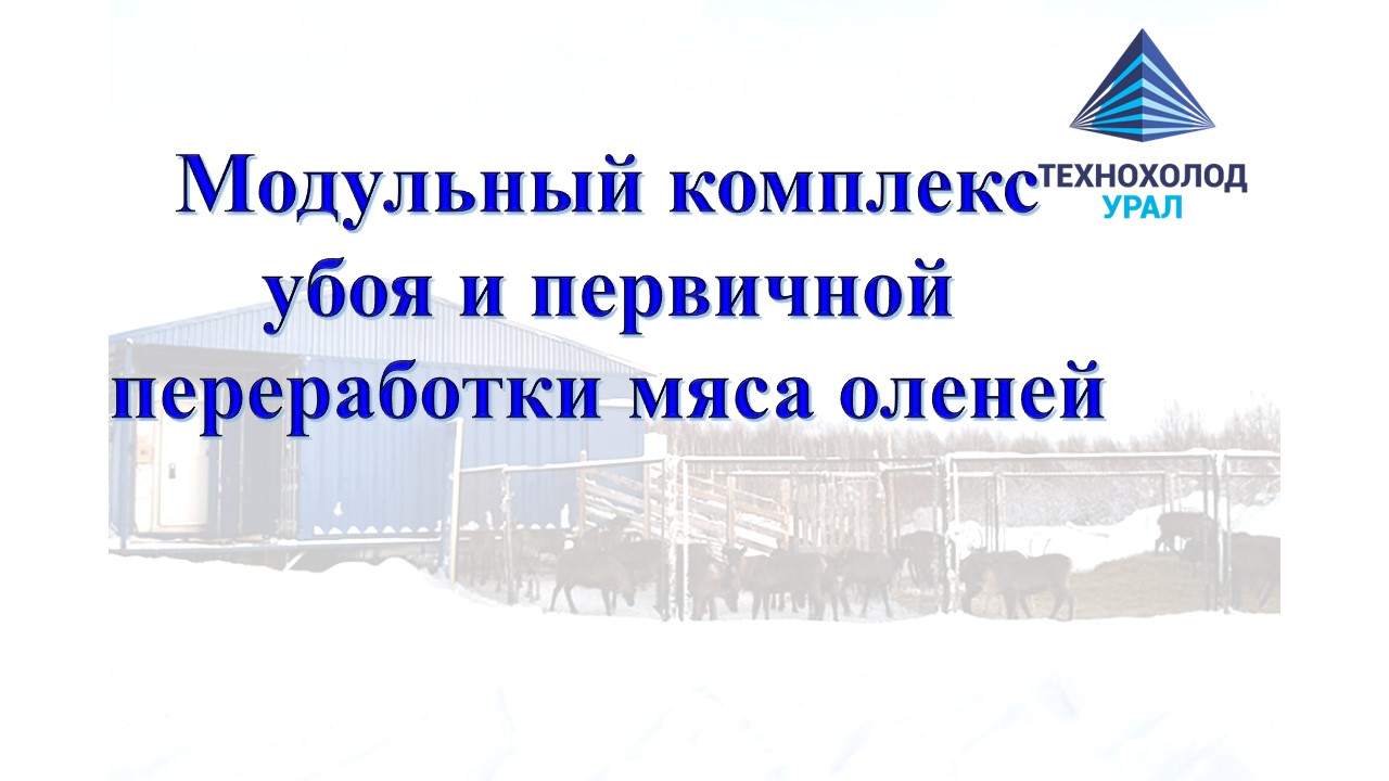 Цех убоя - Комплекс убоя и первичной переработки северных оленей