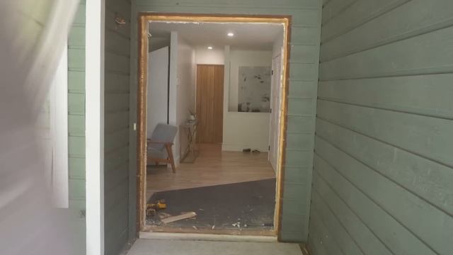 How To Frame And Install A Modern Exterior Entryway Door, Ultimate Curb Appeal | DIY смотреть онлайн