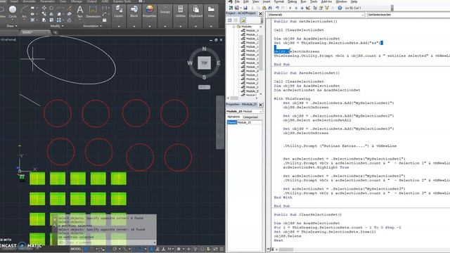 27. VBA AutoCAD - Como seleccionar objetos (Selection Set) смотреть онлайн