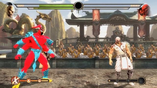 Mortal Kombat Komplete Edition - Angry Birds Goro & Deadpool Shao Kahn Tag Ladder Playthrough смотреть онлайн