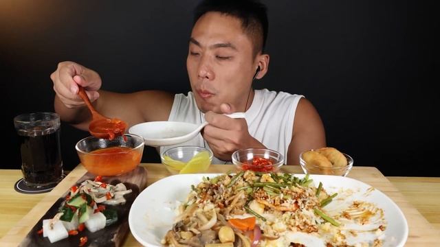 Mukbang)SUB/with Adam/cuttlefish Head/ASMR Eating Sounds