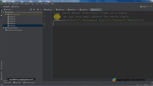Deletion of a Tuple - Lesson 34 смотреть онлайн