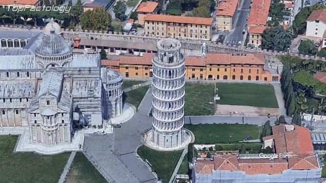 The Leaning Tower Of Pisa 3D Virtual Tour Via Google Earth смотреть онлайн