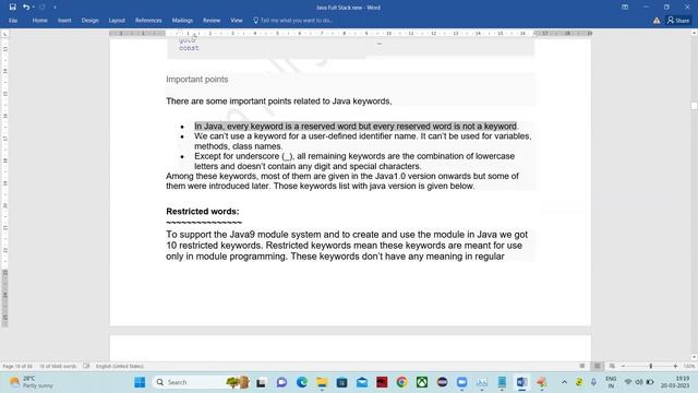 4 java full stack (Java Key word, reserved words, reserved literals) 19 03 2023 смотреть онлайн
