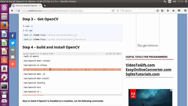 How to Install OpenCV in Ubuntu for C / C++ (Ubuntu 18.04, Ubuntu 20.04 ) смотреть онлайн