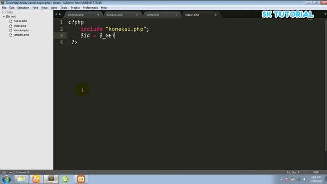 Tutorial CRUD PHP dan MYSQLI (Delete : Menambahkan fungsi hapus data) смотреть онлайн