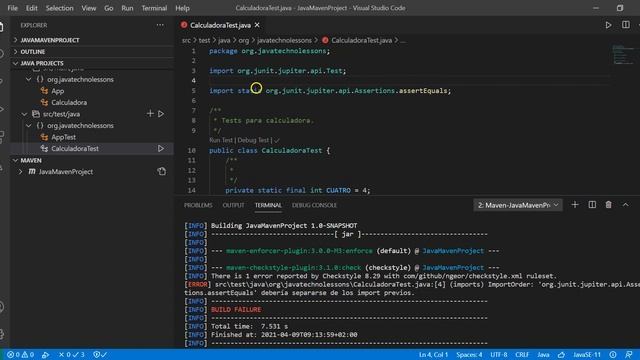 Cómo ejecutar tests JUnit5 y generar informes de cobertura de código con Jacoco en VSCode смотреть онлайн