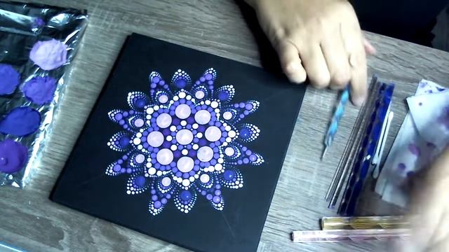 Рисование дотсами dot art (акрил) смотреть онлайн