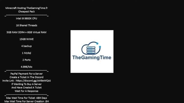 TheGamingTime Minecraft Server Hosting Cheap смотреть онлайн