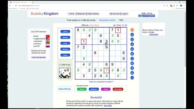 sudokukingdom very hard level. смотреть онлайн