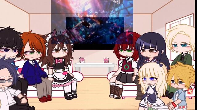 anime characters react to || Bubble || 4/9 S3 || смотреть онлайн