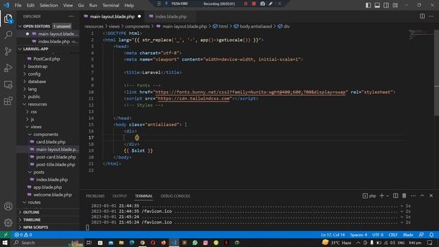 12 - Component as a Layout in Laravel || Complete Laravel 9 for Beginners смотреть онлайн