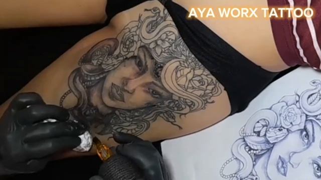 medusa tattoo by ayaworxtattoo смотреть онлайн