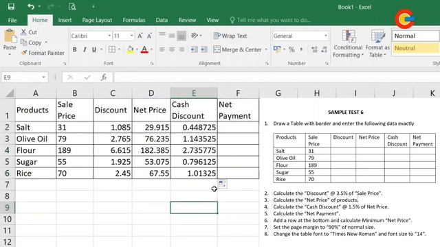Excel Spreadsheet Practice Test | Punjab & Haryana High Court Steno CPT | High Court Steno CPT смотреть онлайн