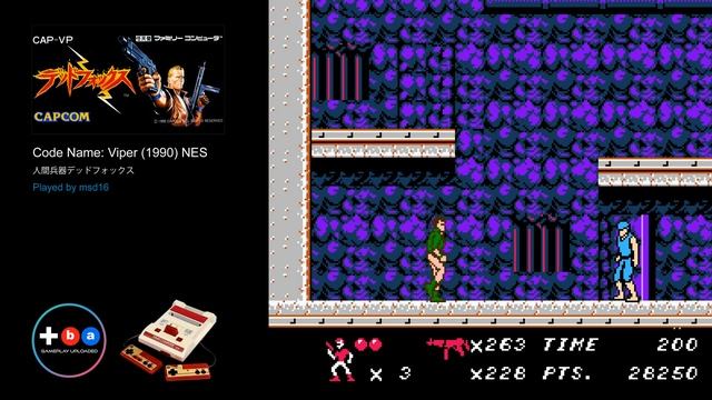 Code Name: Viper / 人間兵器デッドフォックス (1990) NES [TAS] смотреть онлайн