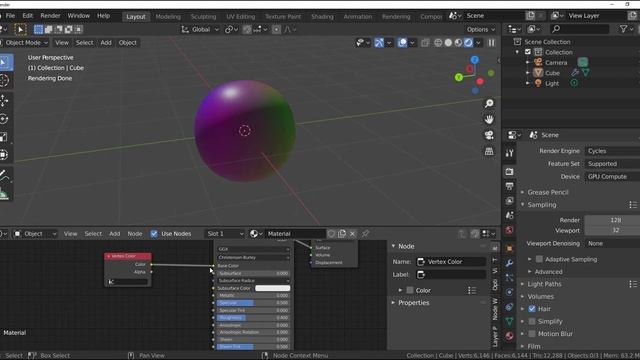 BLENDER - VERTEX COLORS TUTORIAL смотреть онлайн