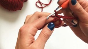 Замыкание цепи из воздушных петель в круг. Столбики без накида.