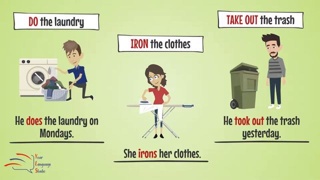 BASIC VOCABULARY: HOUSEHOLD CHORES