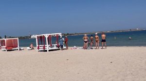 08.08.2024 Часть 1 ЧЕРНОМОРСКОЕ! ПЛЯЖ утро. Зостера Марина и Центральная аллея