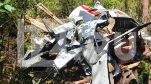 Появились кадры с места крушения вертолета Robinson в Амурской области