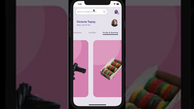 Sweets and Candy Store App - React Native UI Design смотреть онлайн