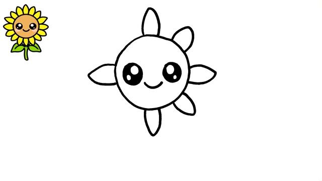 HOW TO DRAW A CUTE SUNFLOWER смотреть онлайн