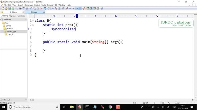 Function Return Type in Java ~ Lecture - 21 смотреть онлайн