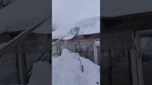 Приспособление для очистки крыши от снега .