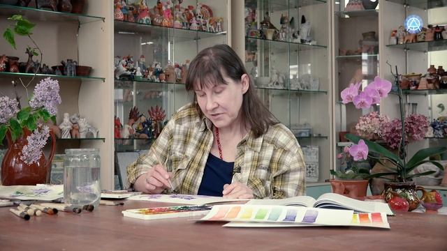 Акварельные этюды. Цветотерапия. Фиолетовый цвет. Сирень. смотреть онлайн