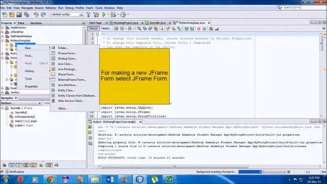 Making a New Java Swing Project in Netbeans смотреть онлайн