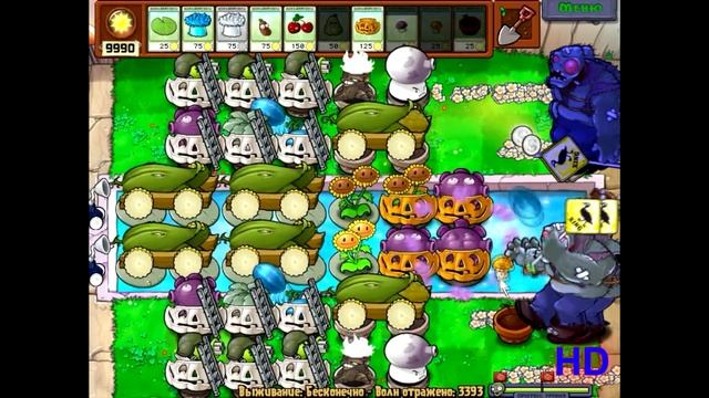 Plants Vs. Zombies - Выживание Бесконечно 6 Cob Cannon Стратегия смотреть онлайн