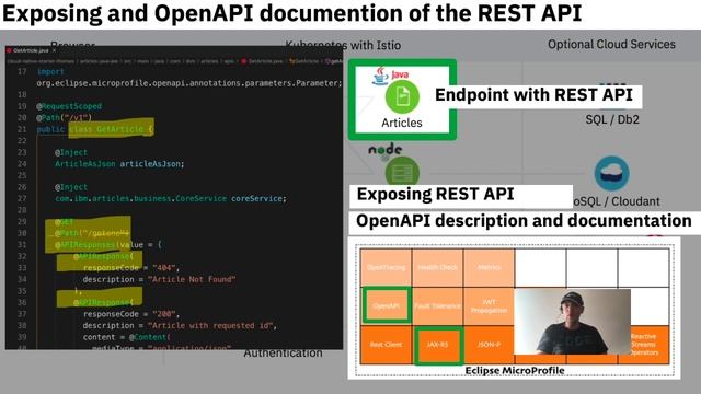 Expose and consume a REST API @Let's get started with cloud native Java applications on Kubernetes смотреть онлайн