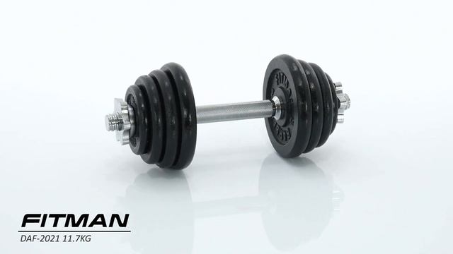 Гантель разборная чугунная FITMAN DAF-2021 11.7 кг, гриф металлический, замки гайка Вейдера смотреть онлайн