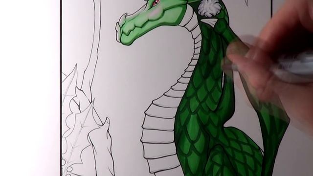 Let's Draw a CHRISTMAS DRAGON - FANTASY ART FRIDAY смотреть онлайн