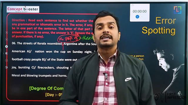 Error Spotting | Set - 05 | [Degree Of Comparison] | Mock Test [HIGH LEVEL]|