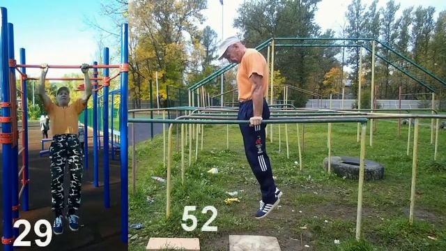 52 Строгие отжимания 42 подтягивания, Ушу. Прощание с воркаутплощадкой. 50 отжиманий за 98 секунд. смотреть онлайн