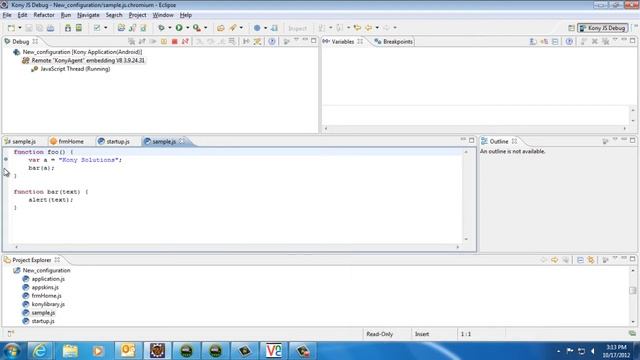 KonyOne JavaScript Debugger (no audio) смотреть онлайн