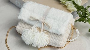 Видеоинструкция шитья по канве из пряжи ПРЯМОУГОЛЬНОЙ сумочки (LOU)