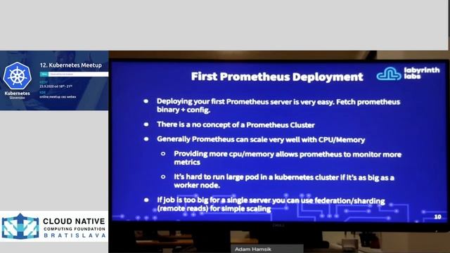12. CNCF Kubernetes meetup || Prometheus vo veľkom - čo sme sa naučili || Adam Hamšík смотреть онлайн