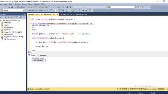 How to find and remove special character in a string in SQL SERVER смотреть онлайн